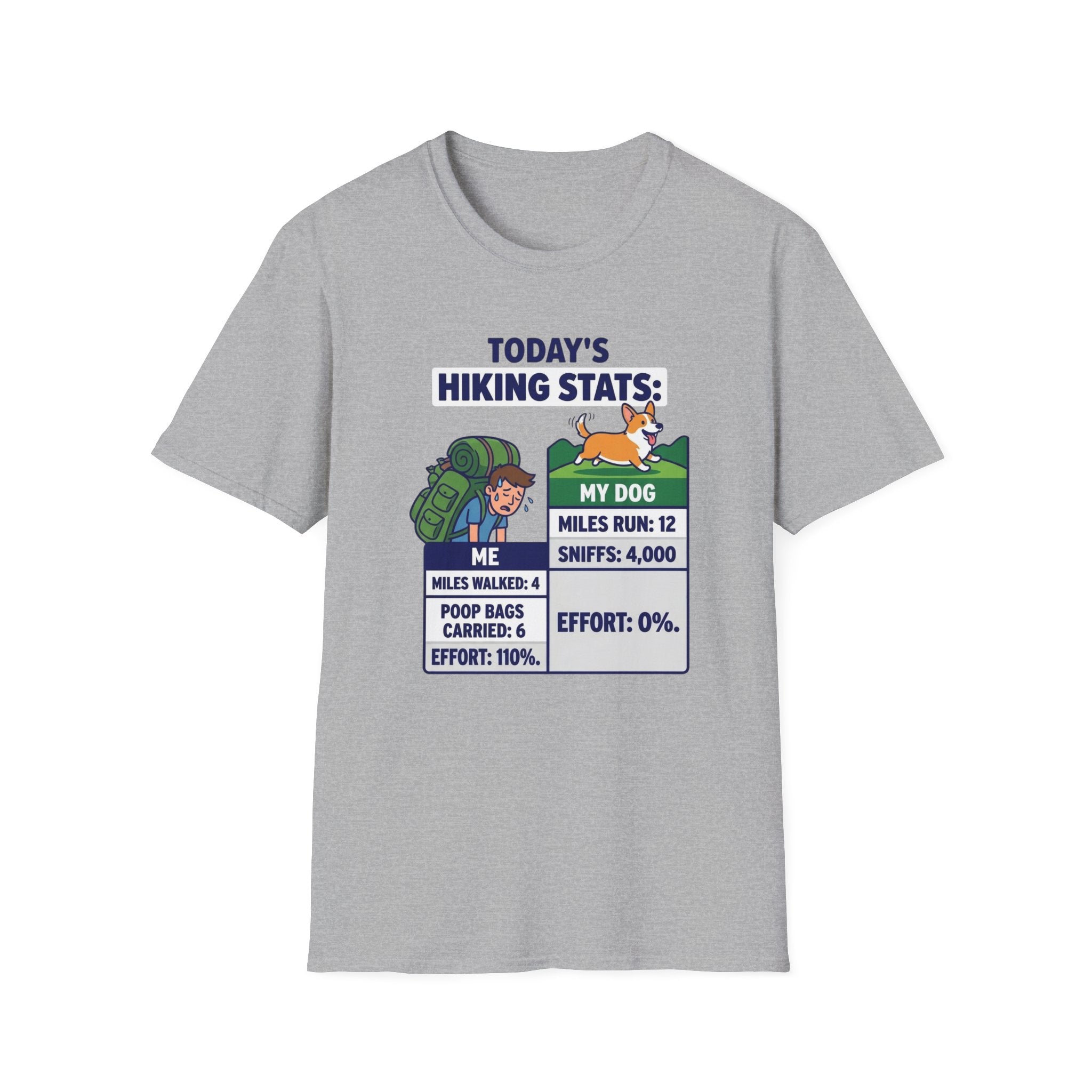 Hiking Stats Dog T-Shirt