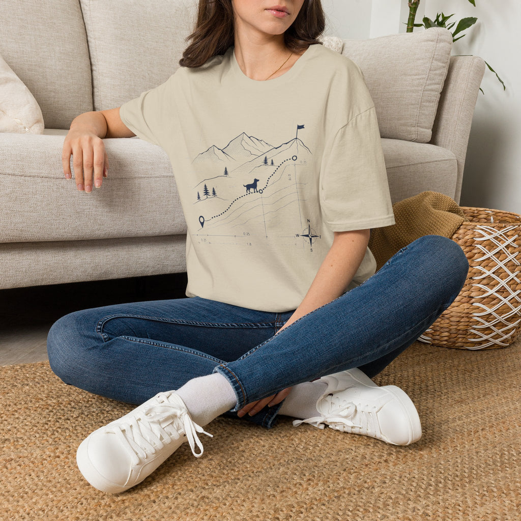 Topographical Trail Dog T-Shirt