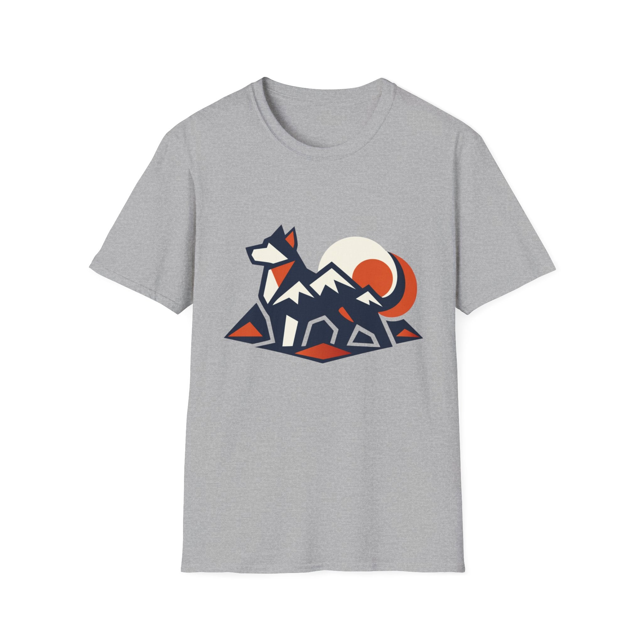 Geometric Dog Mountain T-Shirt