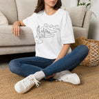 Hiker and Dog Mountain Path T-Shirt
