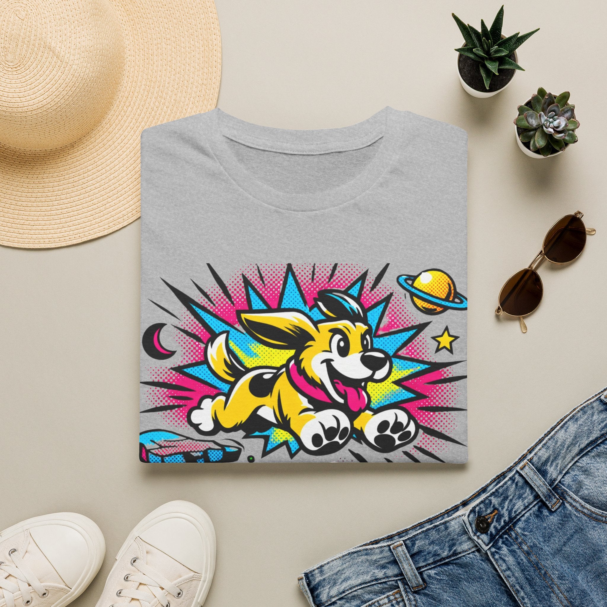 Neon Adventure Dog T-Shirt
