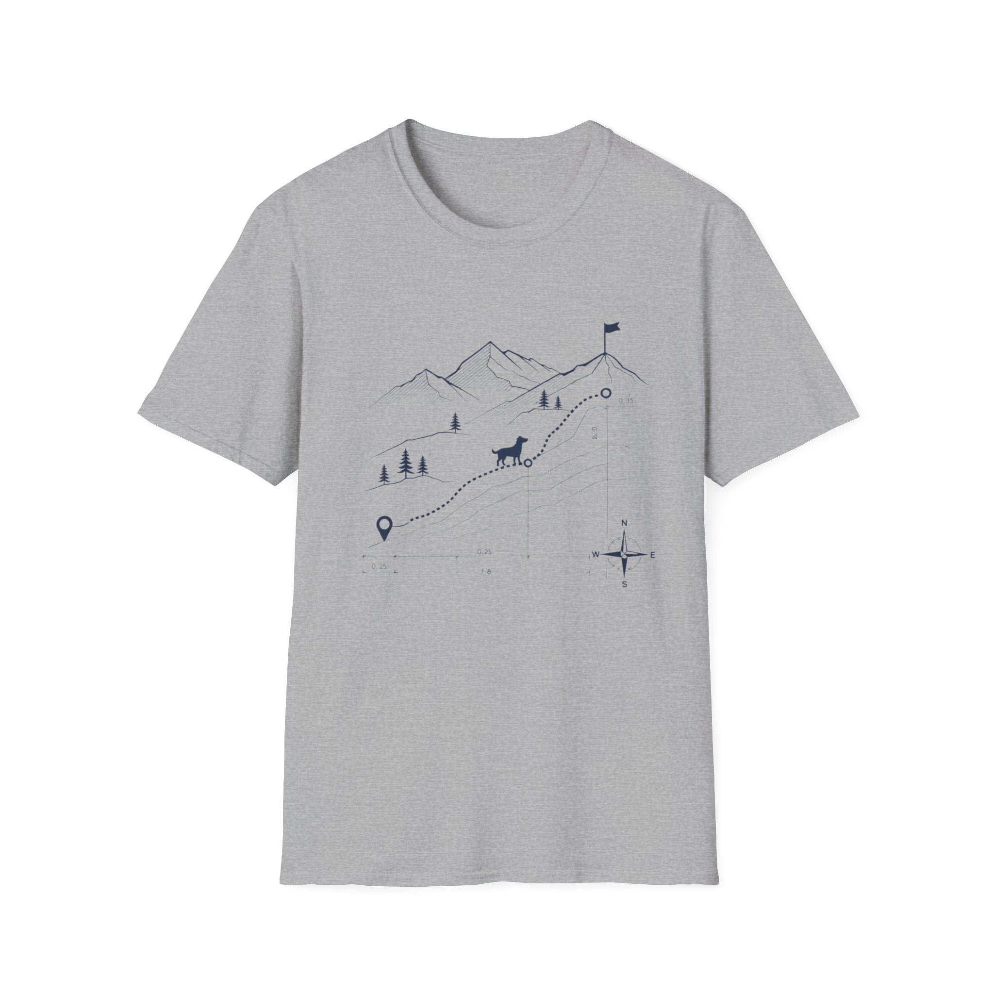 Topographical Trail Dog T-Shirt