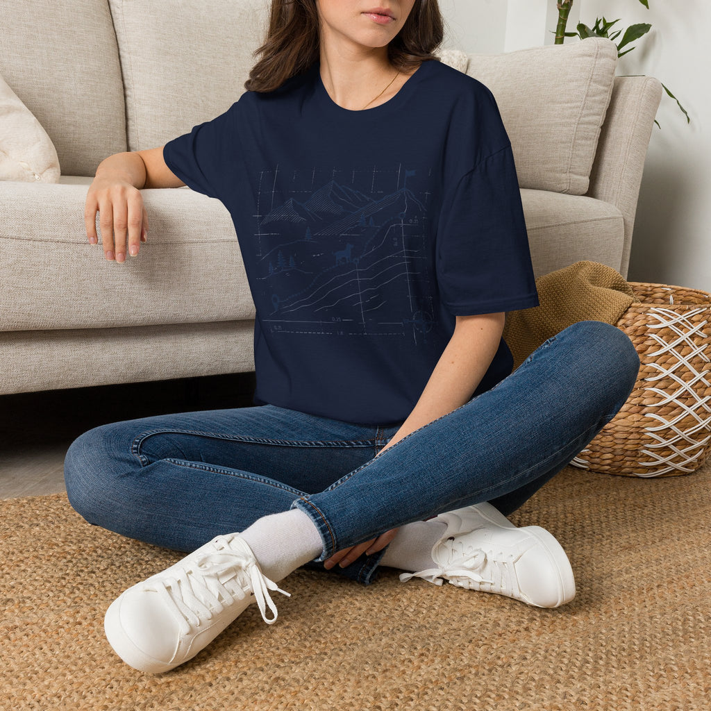 Topographical Trail Dog T-Shirt
