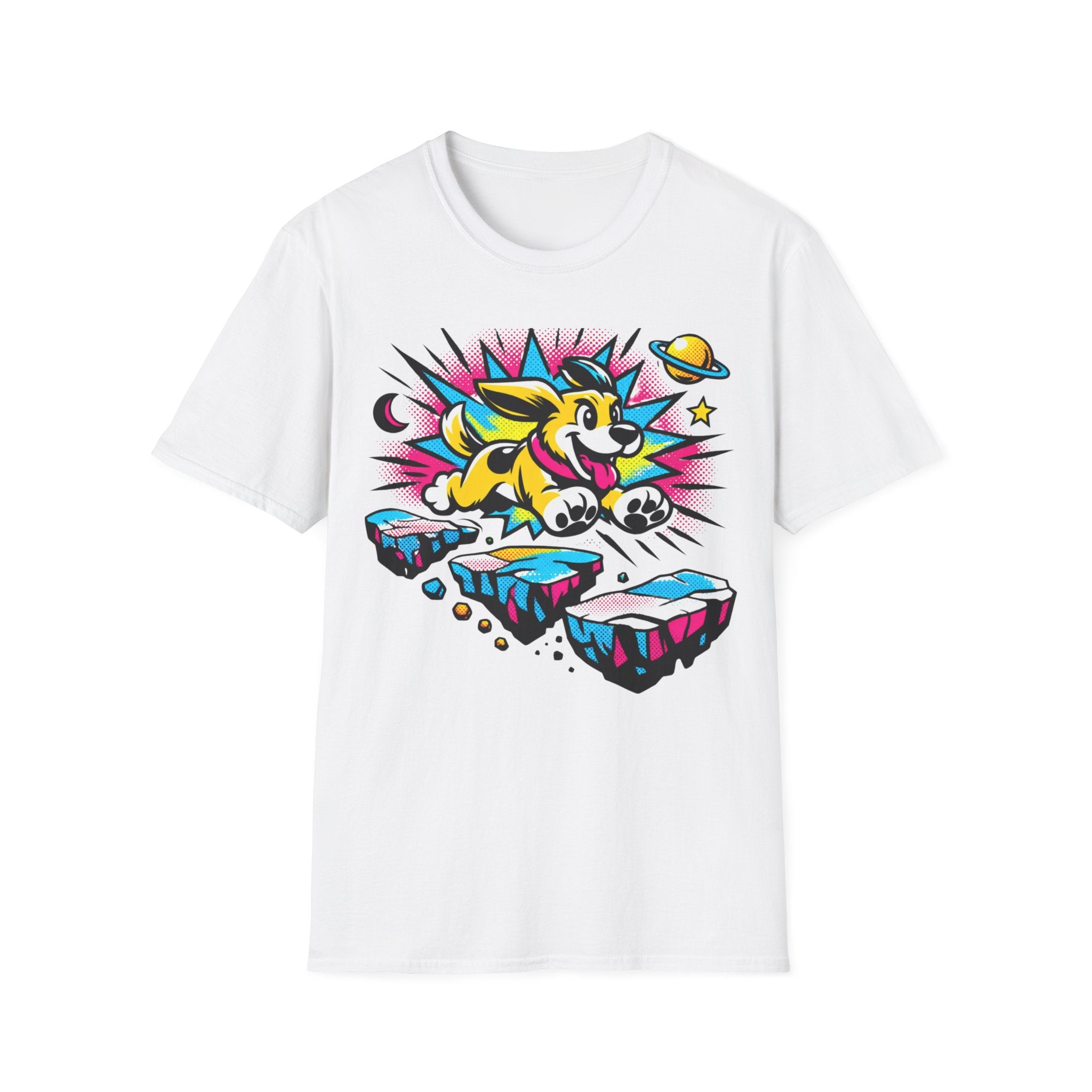 Neon Adventure Dog T-Shirt