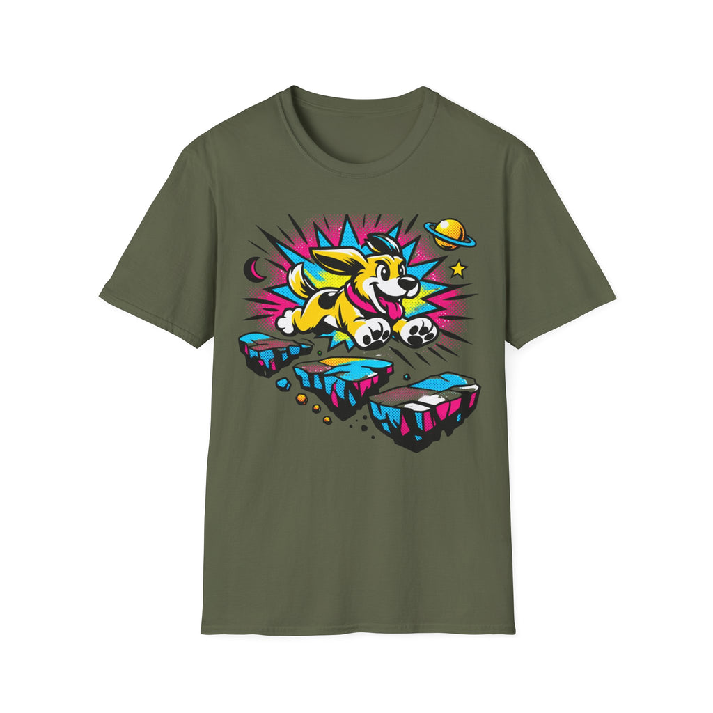 Neon Adventure Dog T-Shirt
