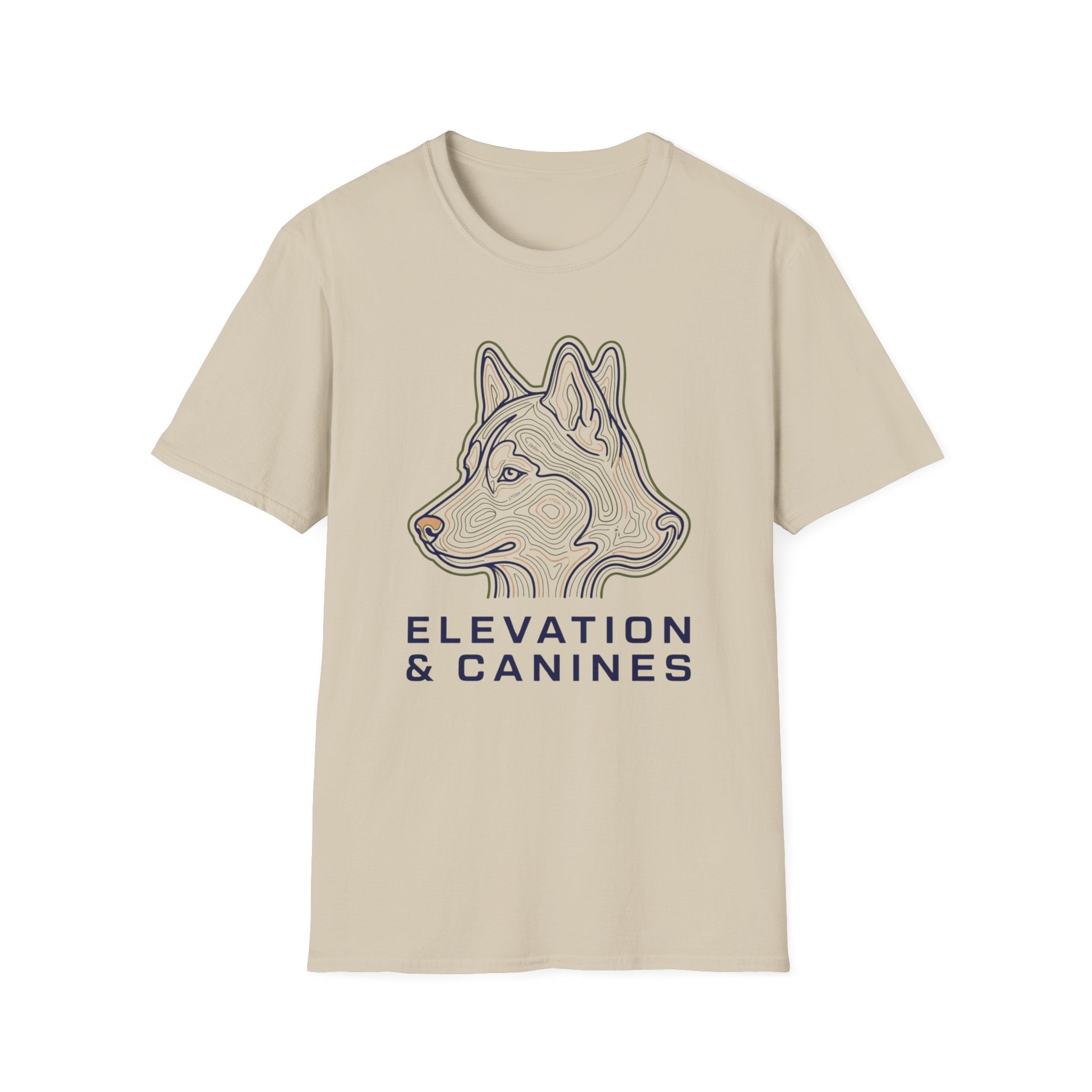 Topographic Dog Head T-Shirt