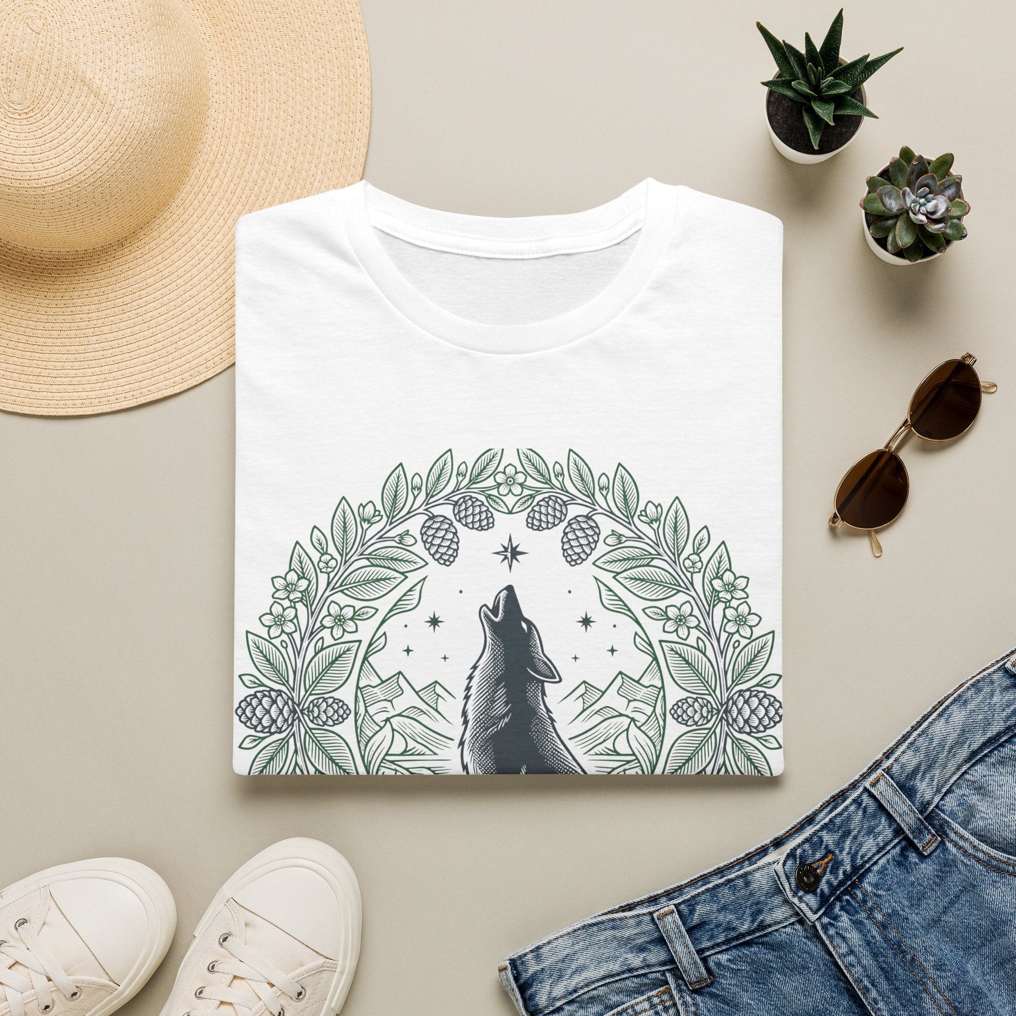 Moonlit Wreath Dog T-Shirt