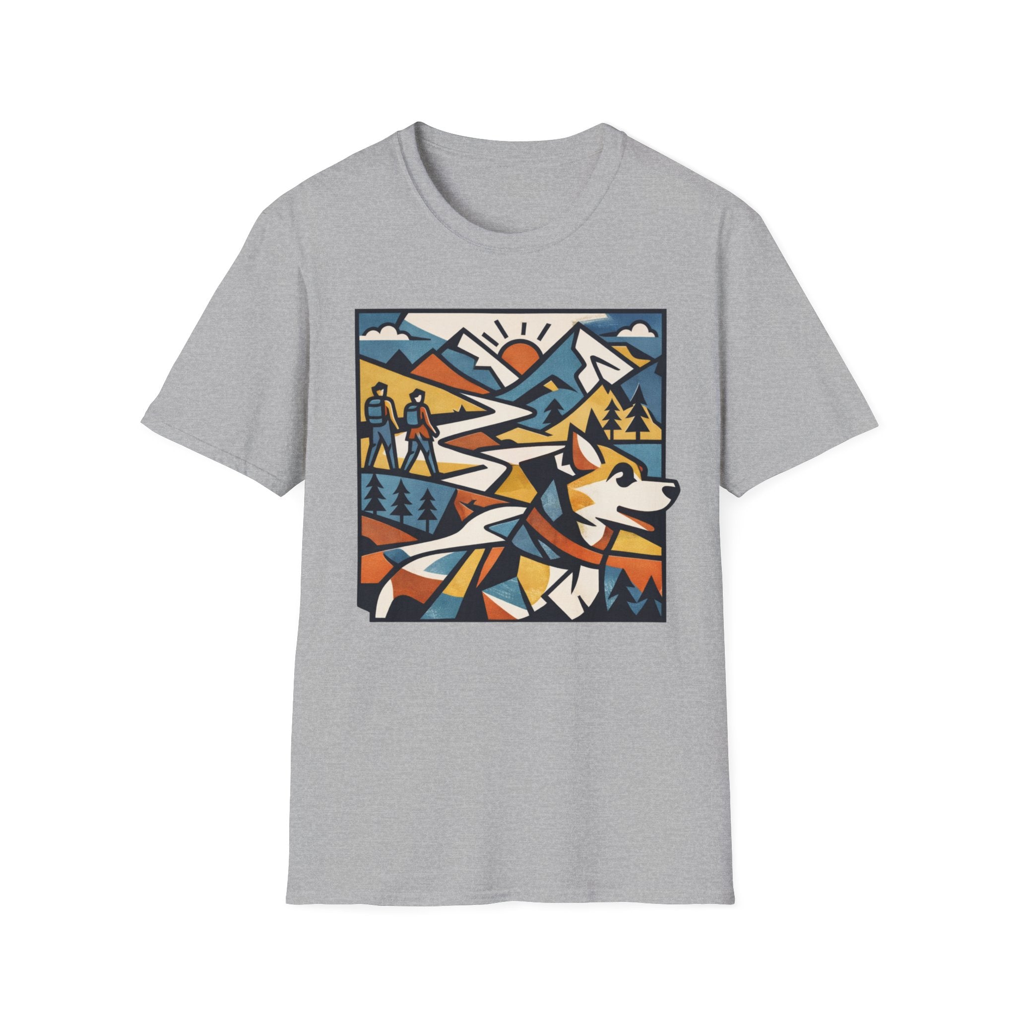 Geometric Mountain Dog T-Shirt
