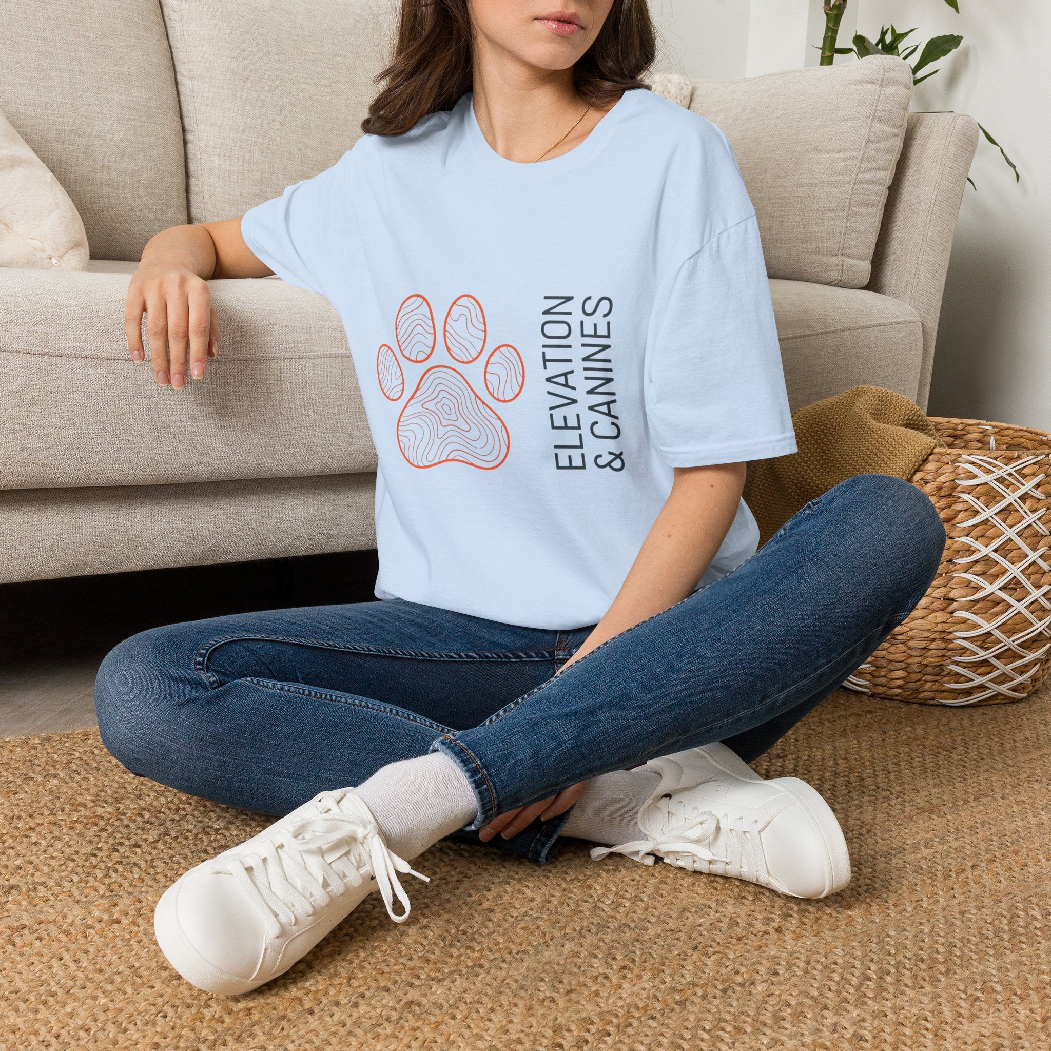 Topographic Paw Print T-Shirt