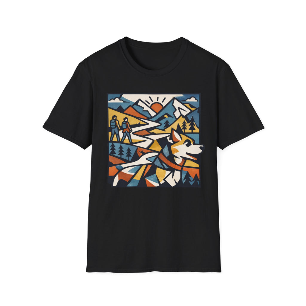 Geometric Mountain Dog T-Shirt