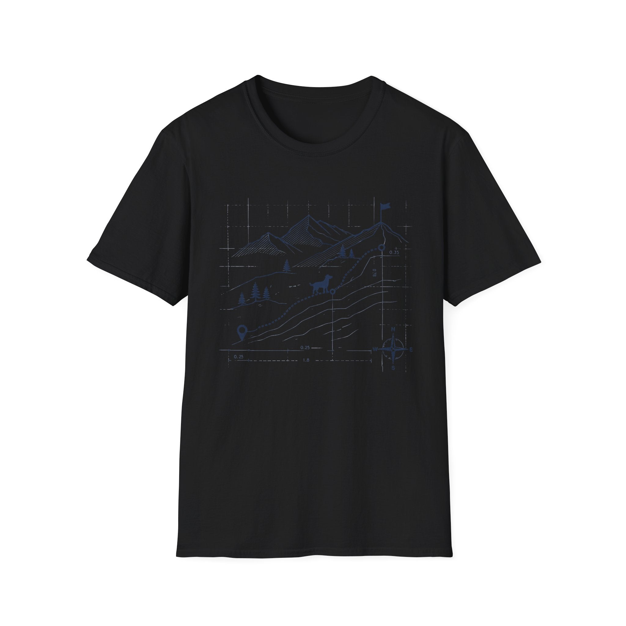 Topographical Trail Dog T-Shirt