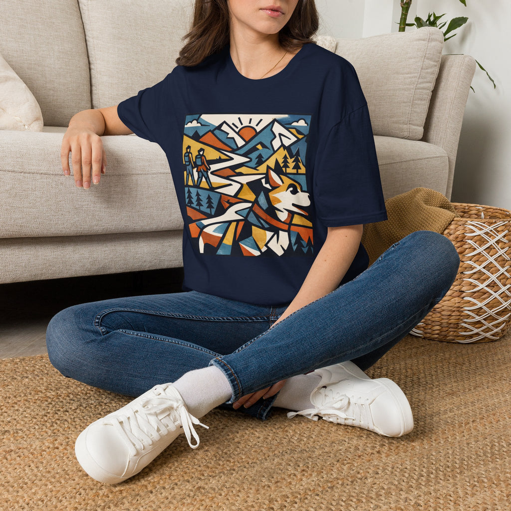 Geometric Mountain Dog T-Shirt