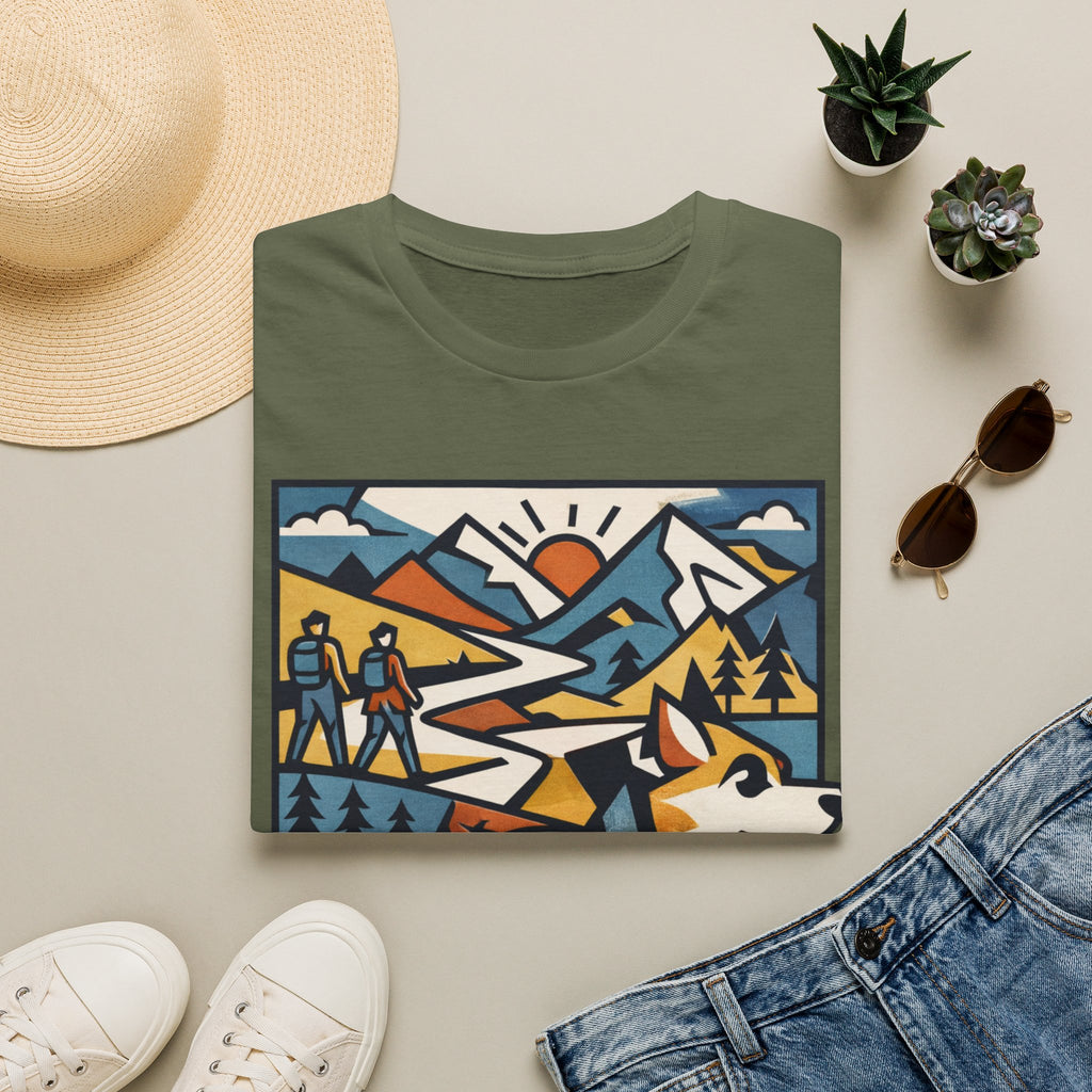 Geometric Mountain Dog T-Shirt