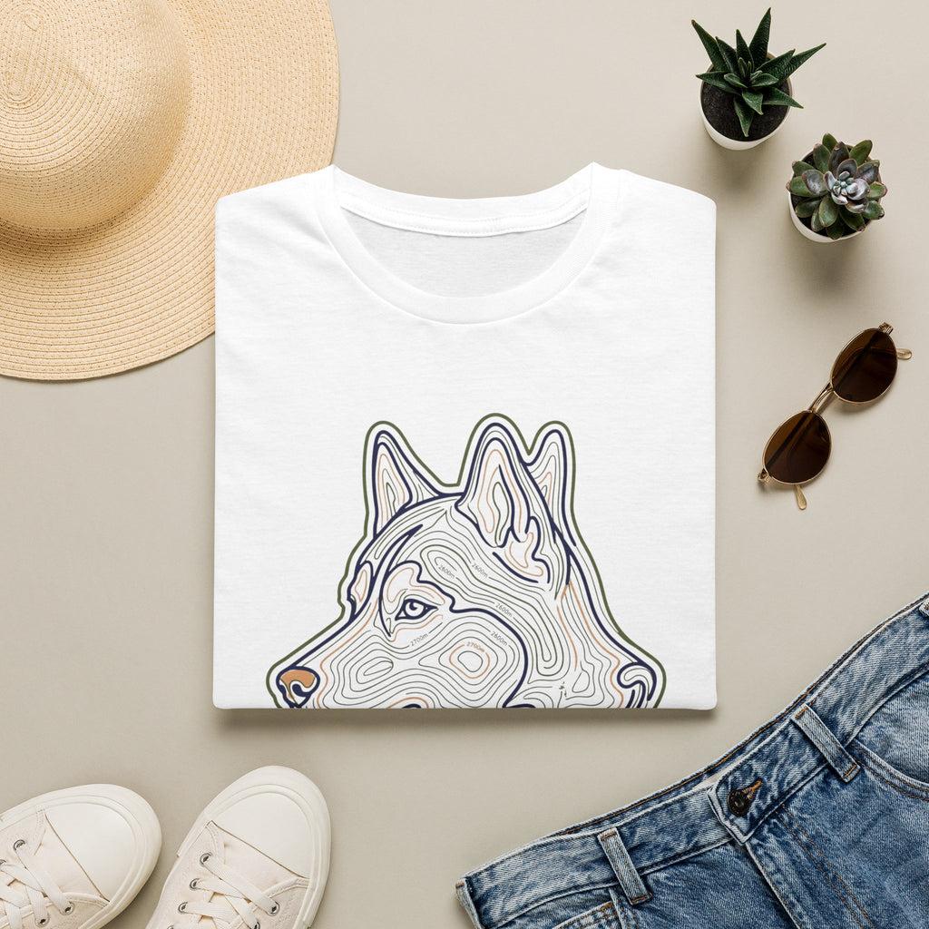 Topographic Dog Head T-Shirt