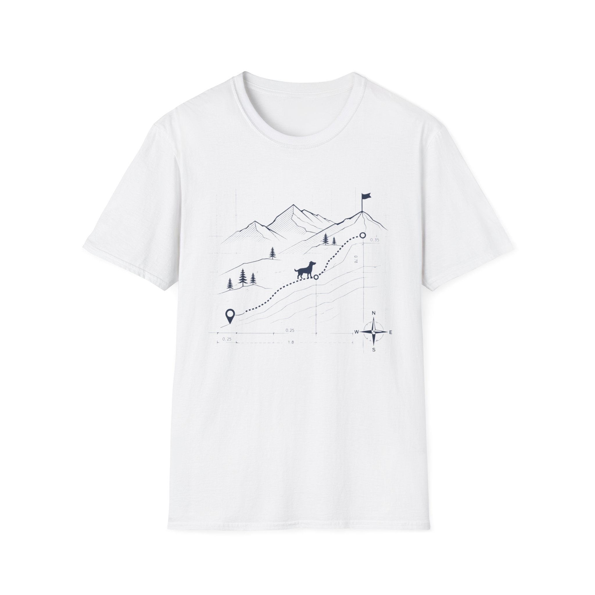 Topographical Trail Dog T-Shirt