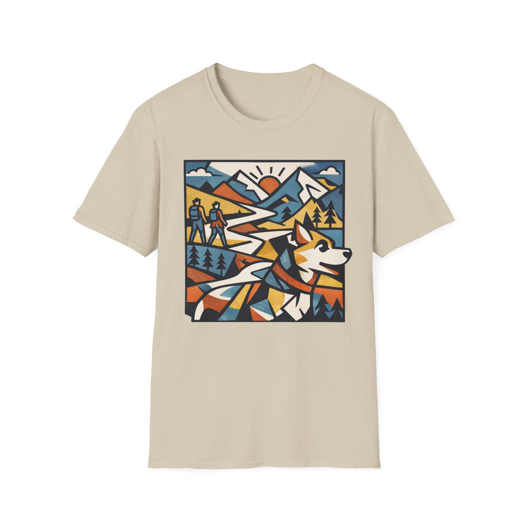 Geometric Mountain Dog T-Shirt