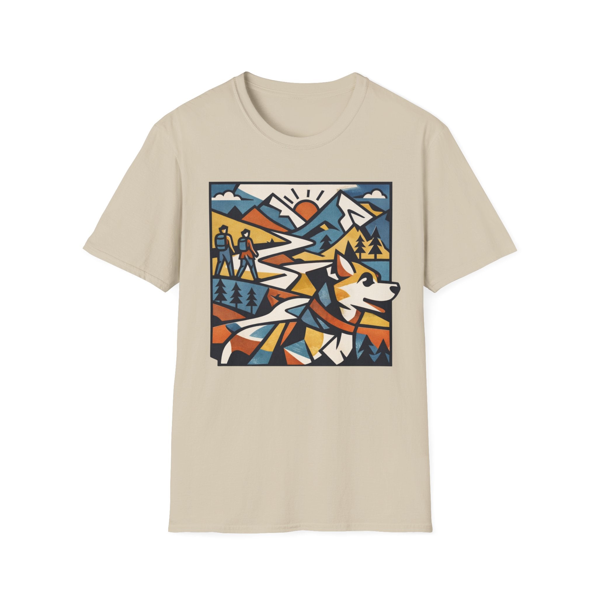 Geometric Mountain Dog T-Shirt