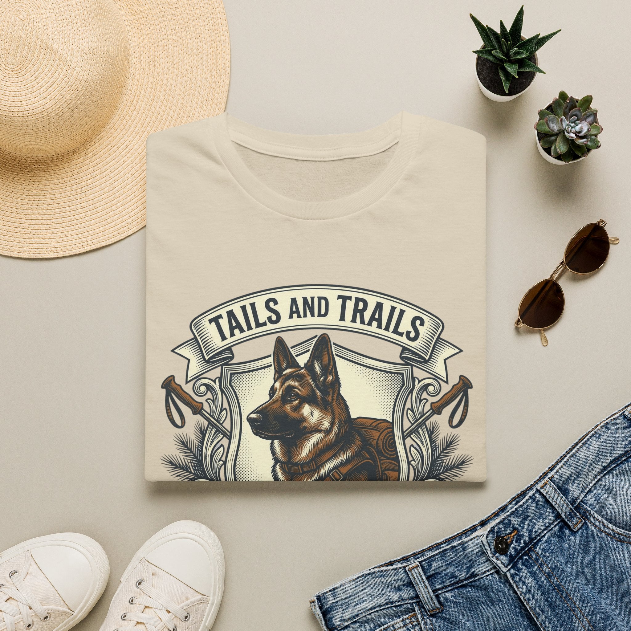 Tails and Trails Heraldic T-Shirt
