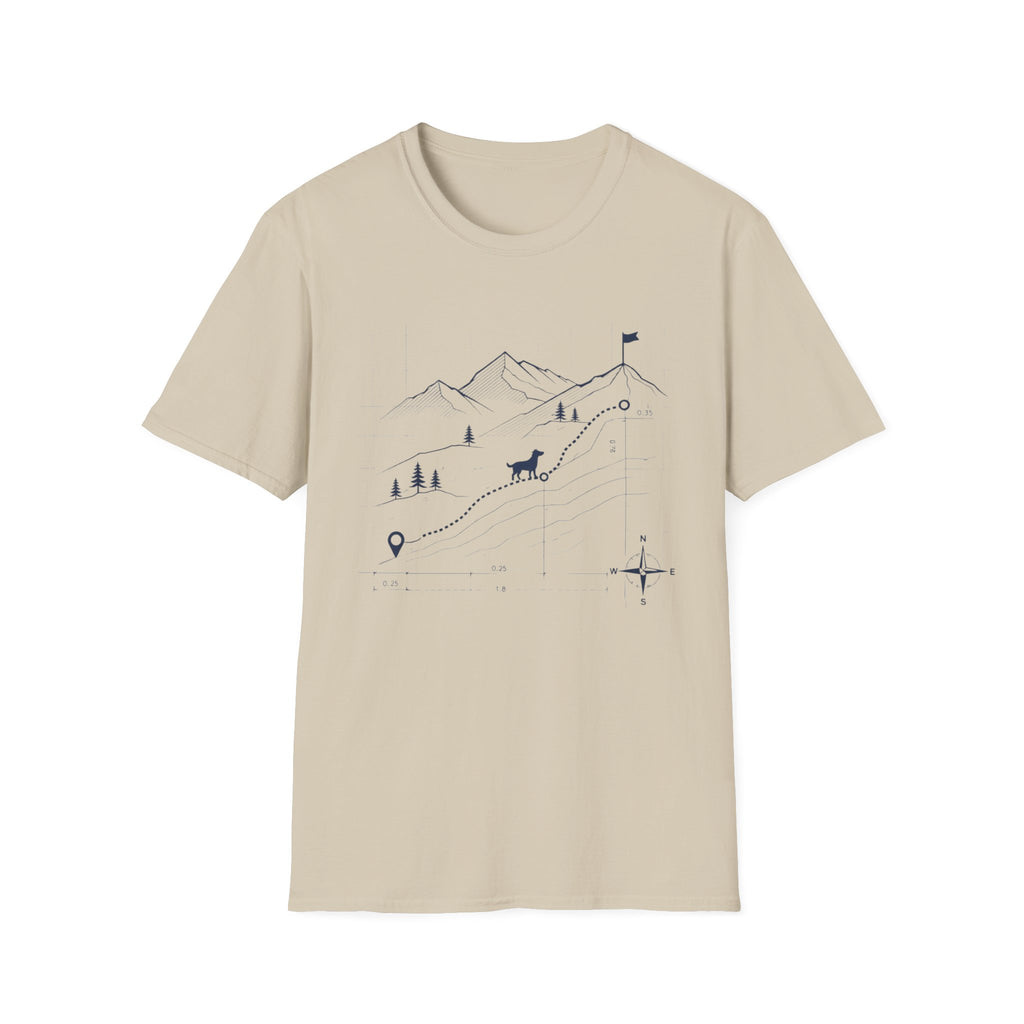 Topographical Trail Dog T-Shirt