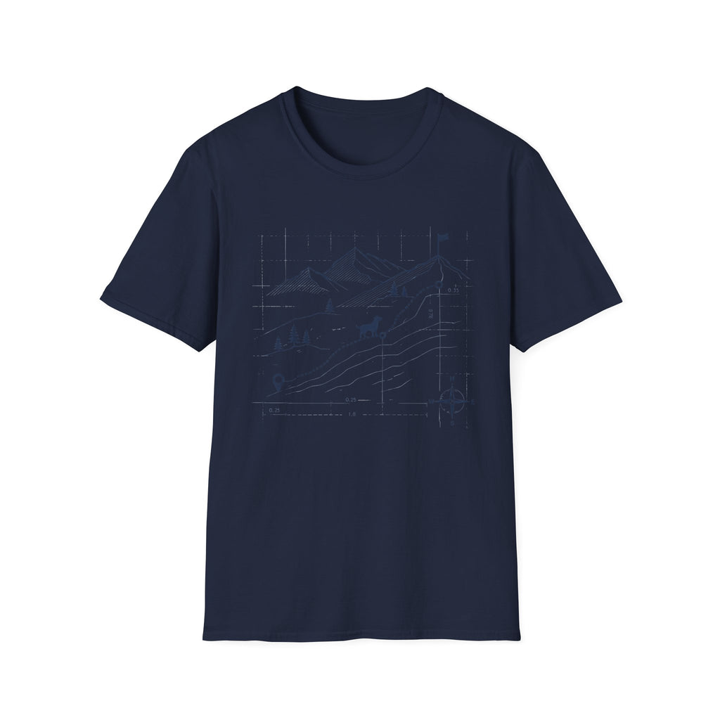 Topographical Trail Dog T-Shirt