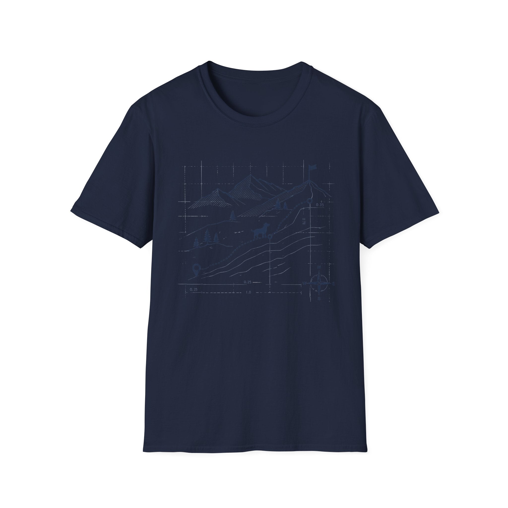 Topographical Trail Dog T-Shirt