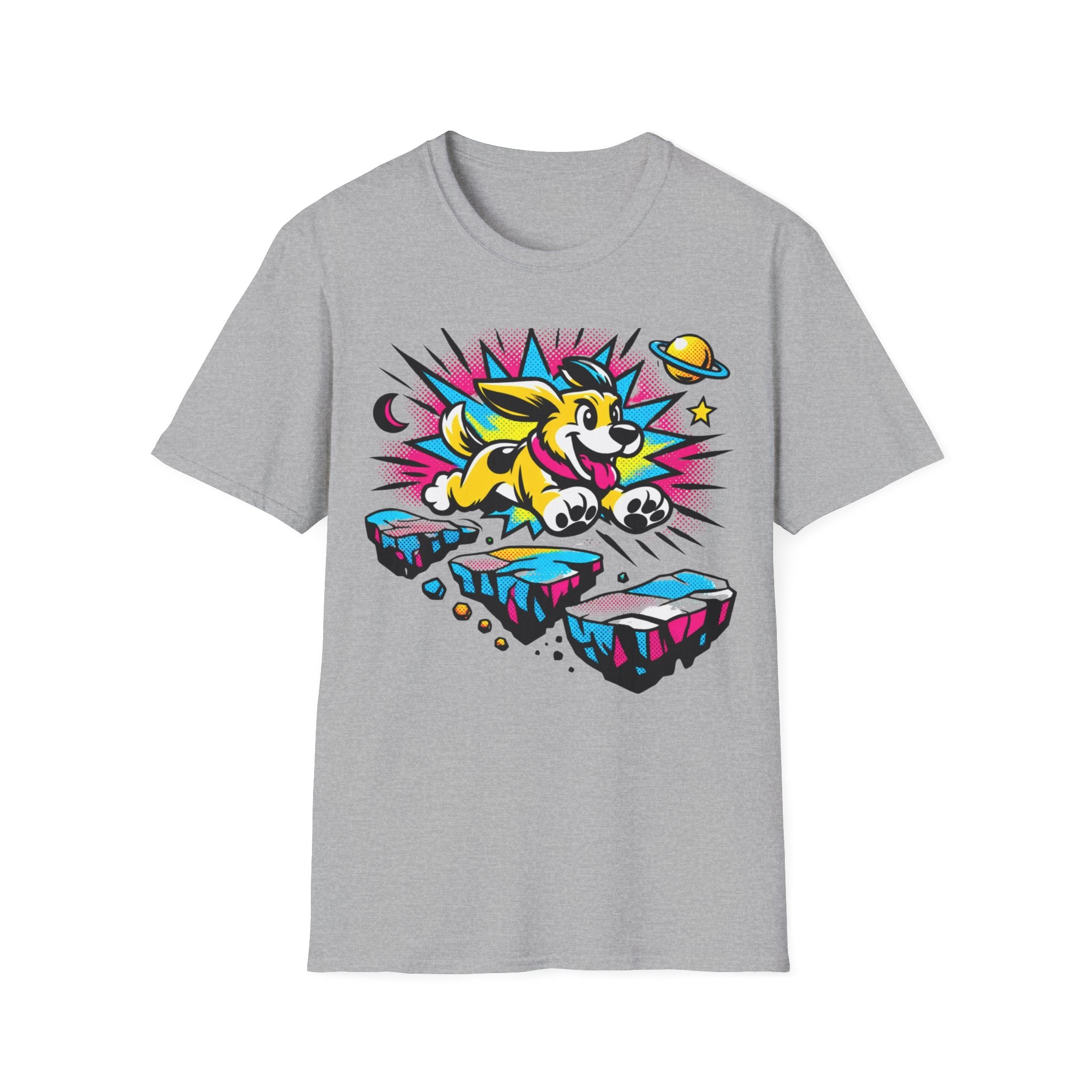 Neon Adventure Dog T-Shirt