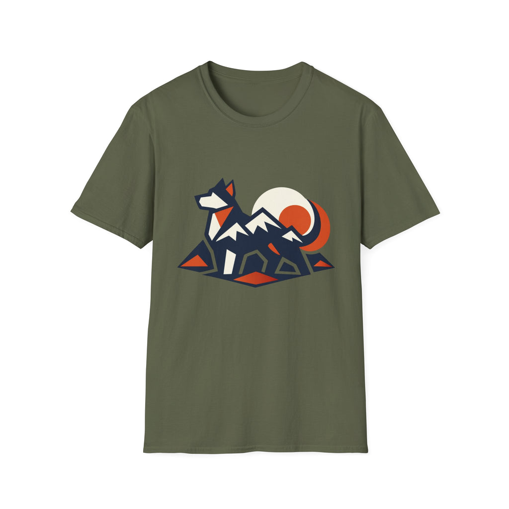 Geometric Dog Mountain T-Shirt