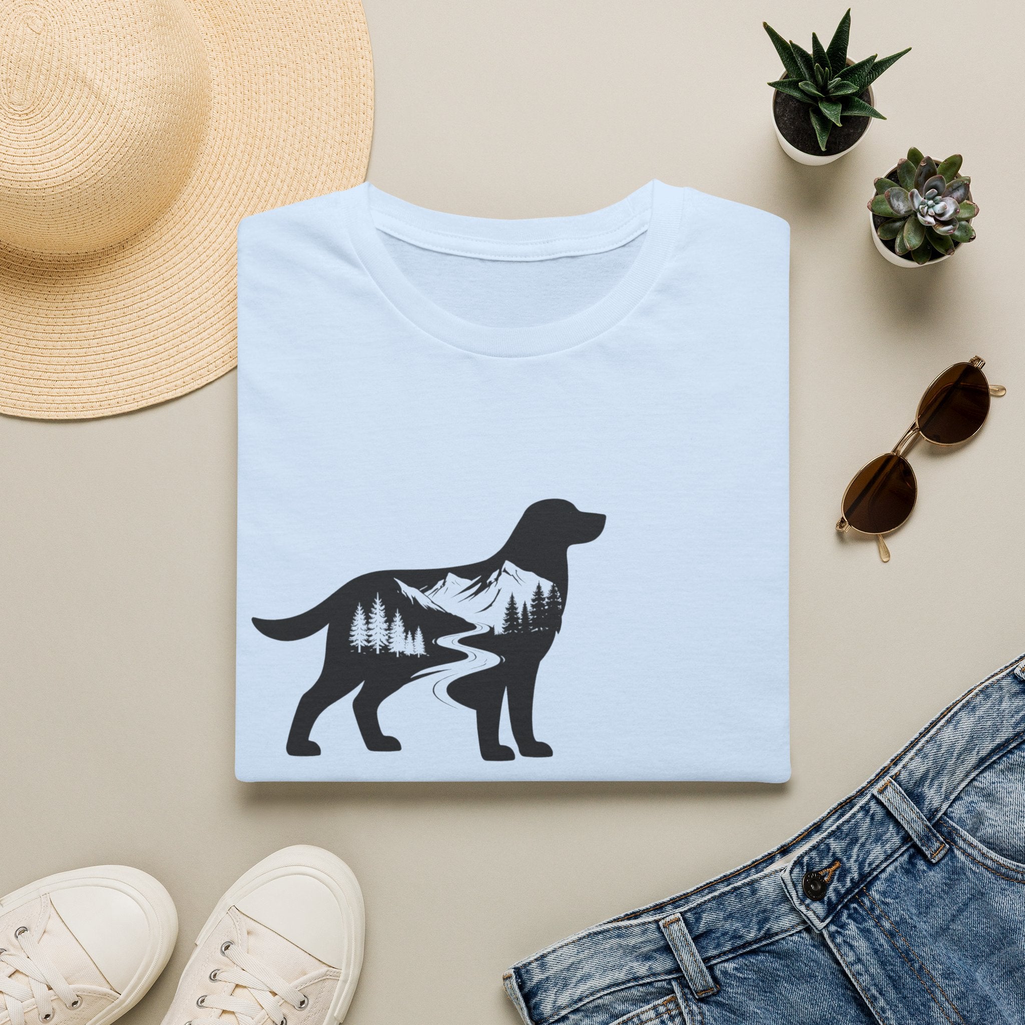 Dog Silhouette Foret T-Shirt