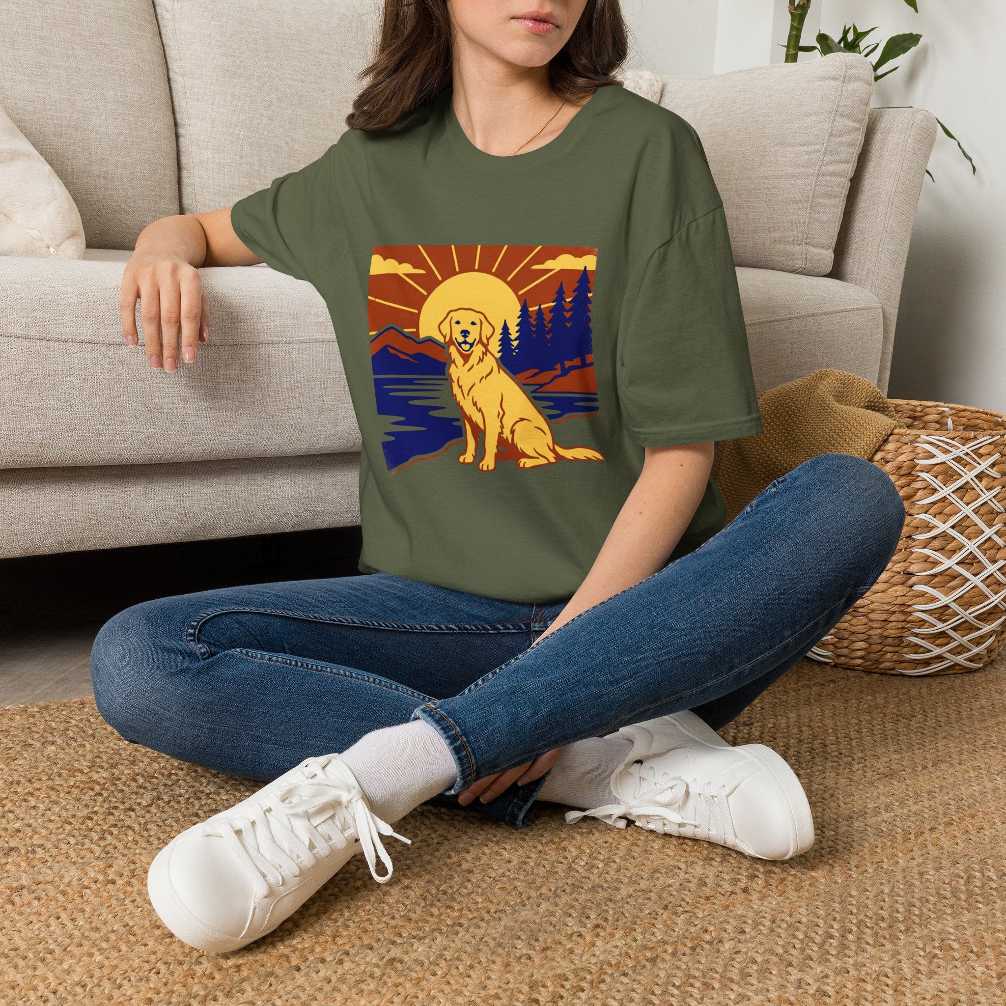 Sunset Mountain Retriever T-Shirt