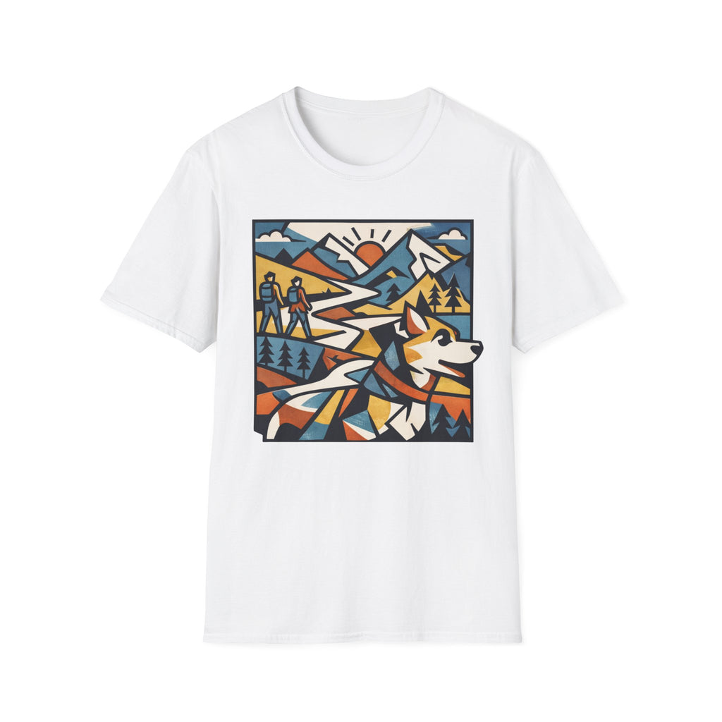 Geometric Mountain Dog T-Shirt