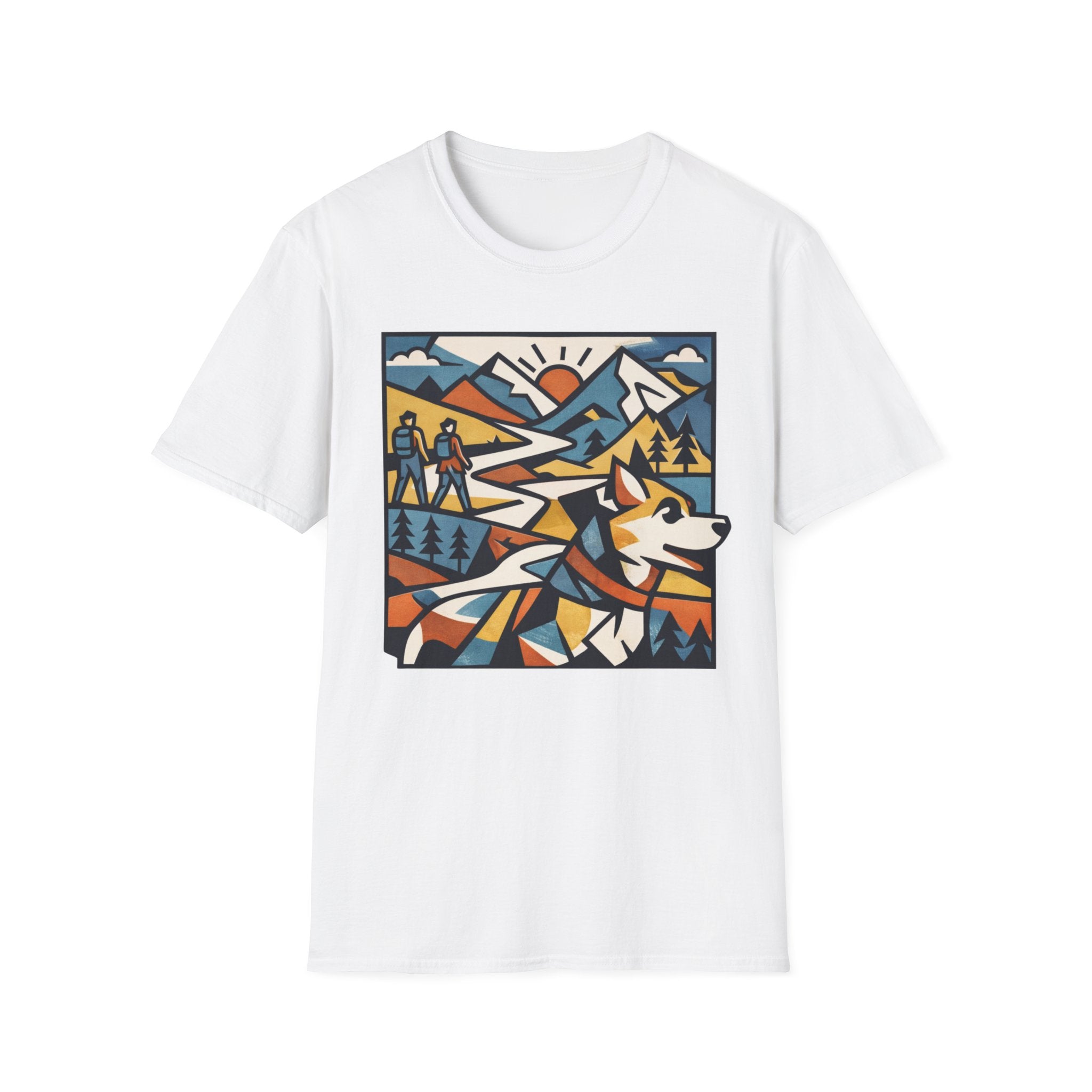 Geometric Mountain Dog T-Shirt