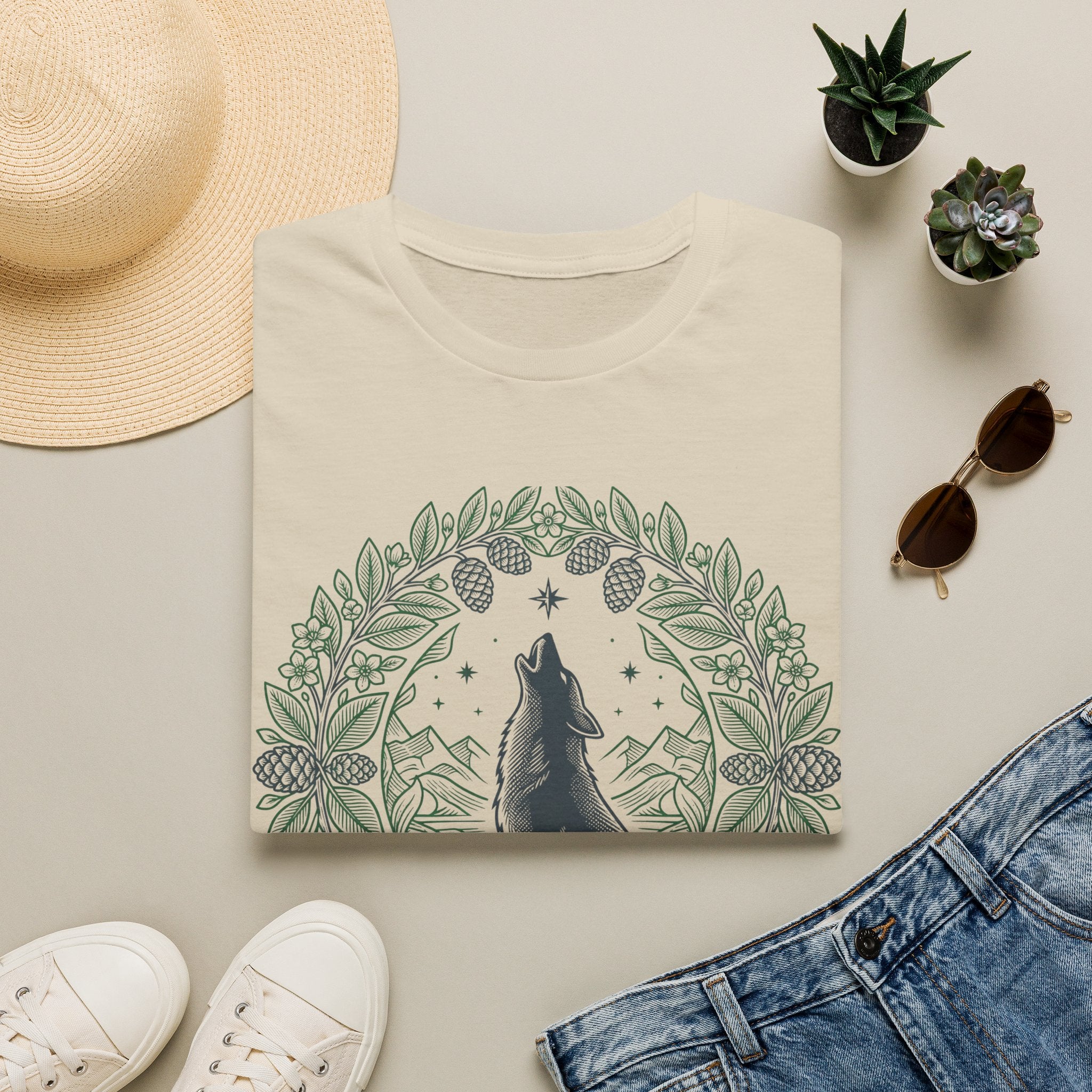 Moonlit Wreath Dog T-Shirt