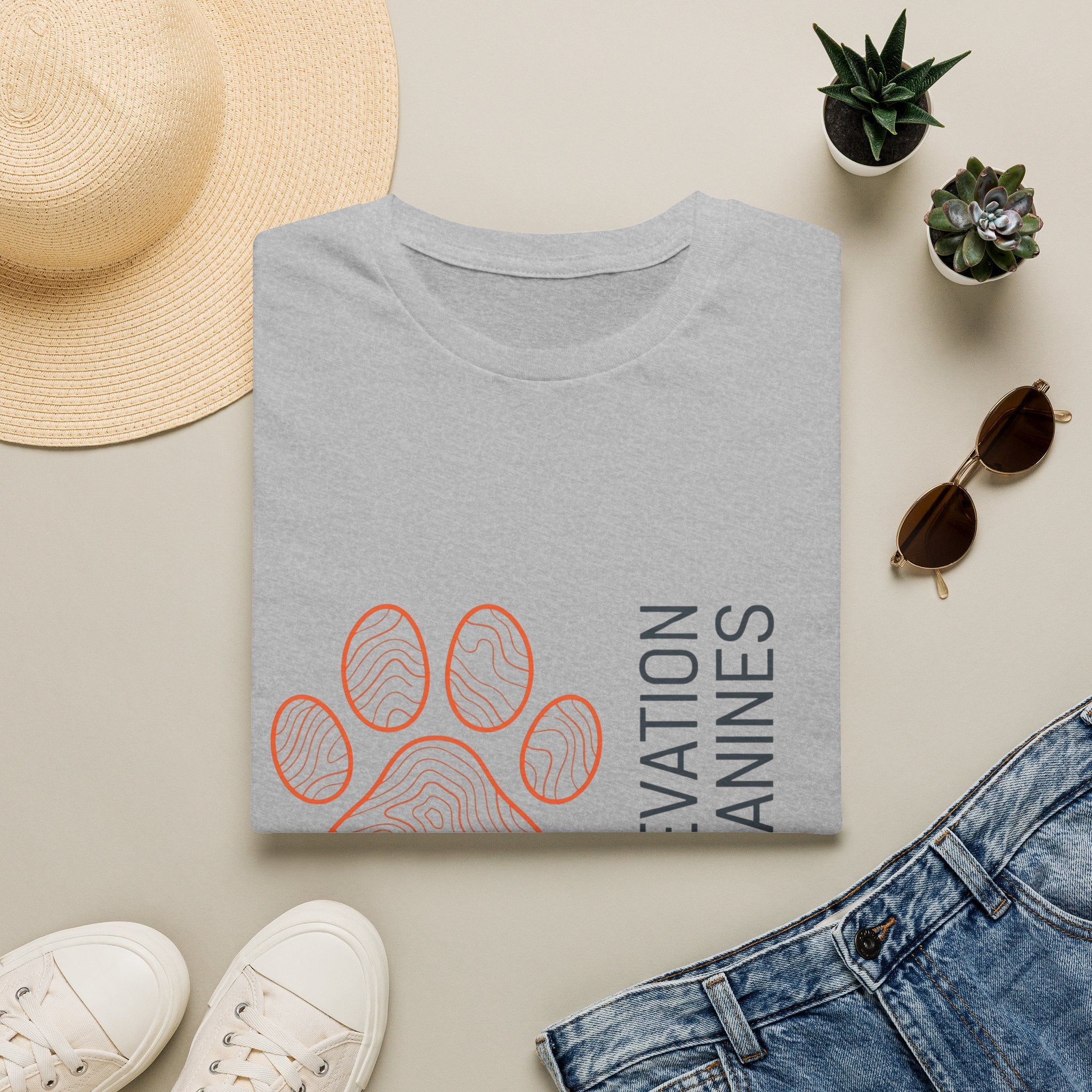 Topographic Paw Print T-Shirt