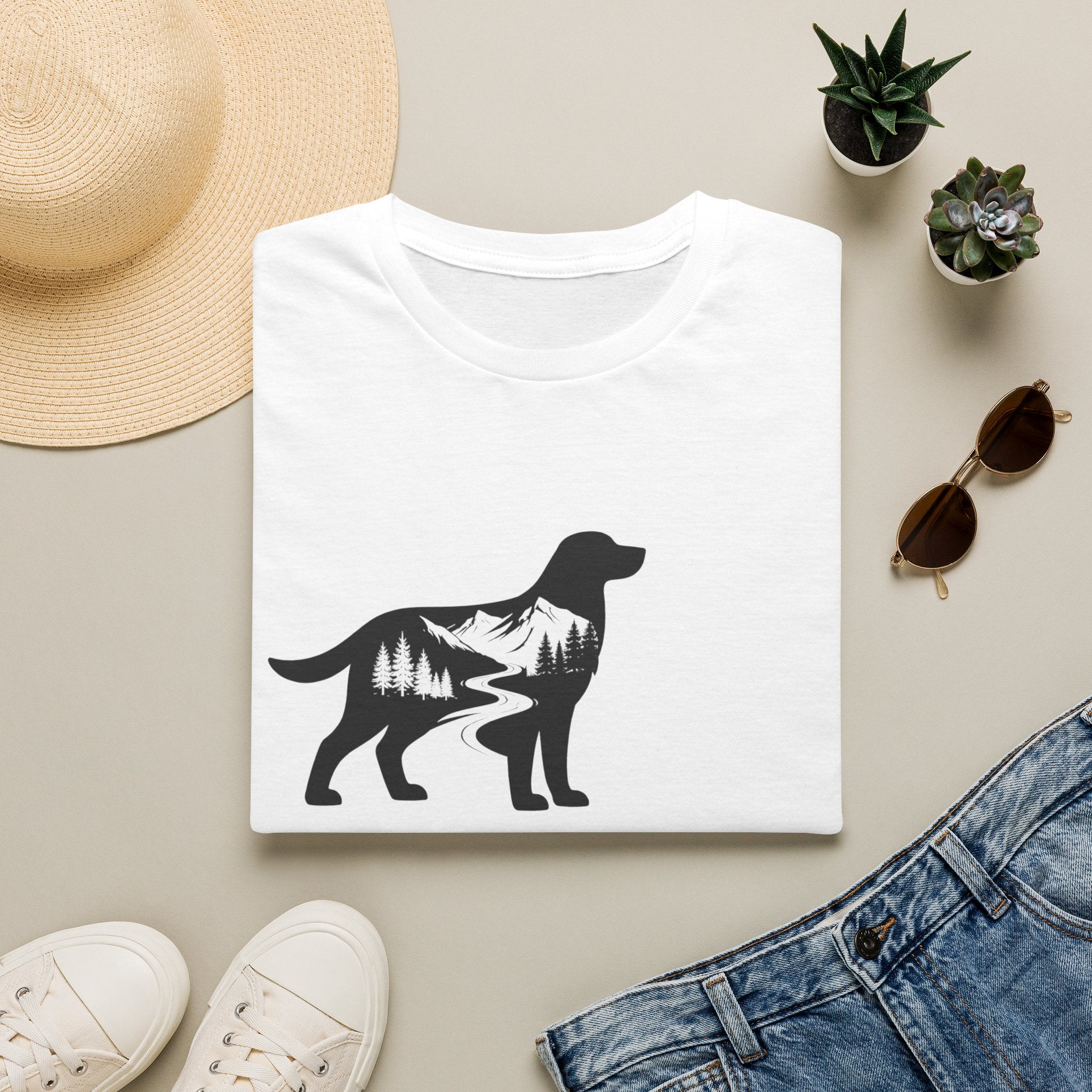 Dog Silhouette Foret T-Shirt