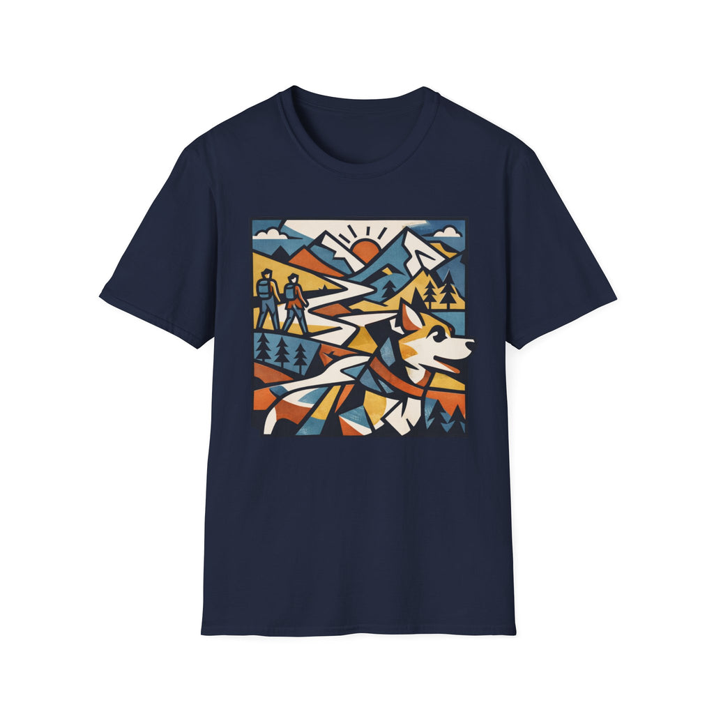 Geometric Mountain Dog T-Shirt