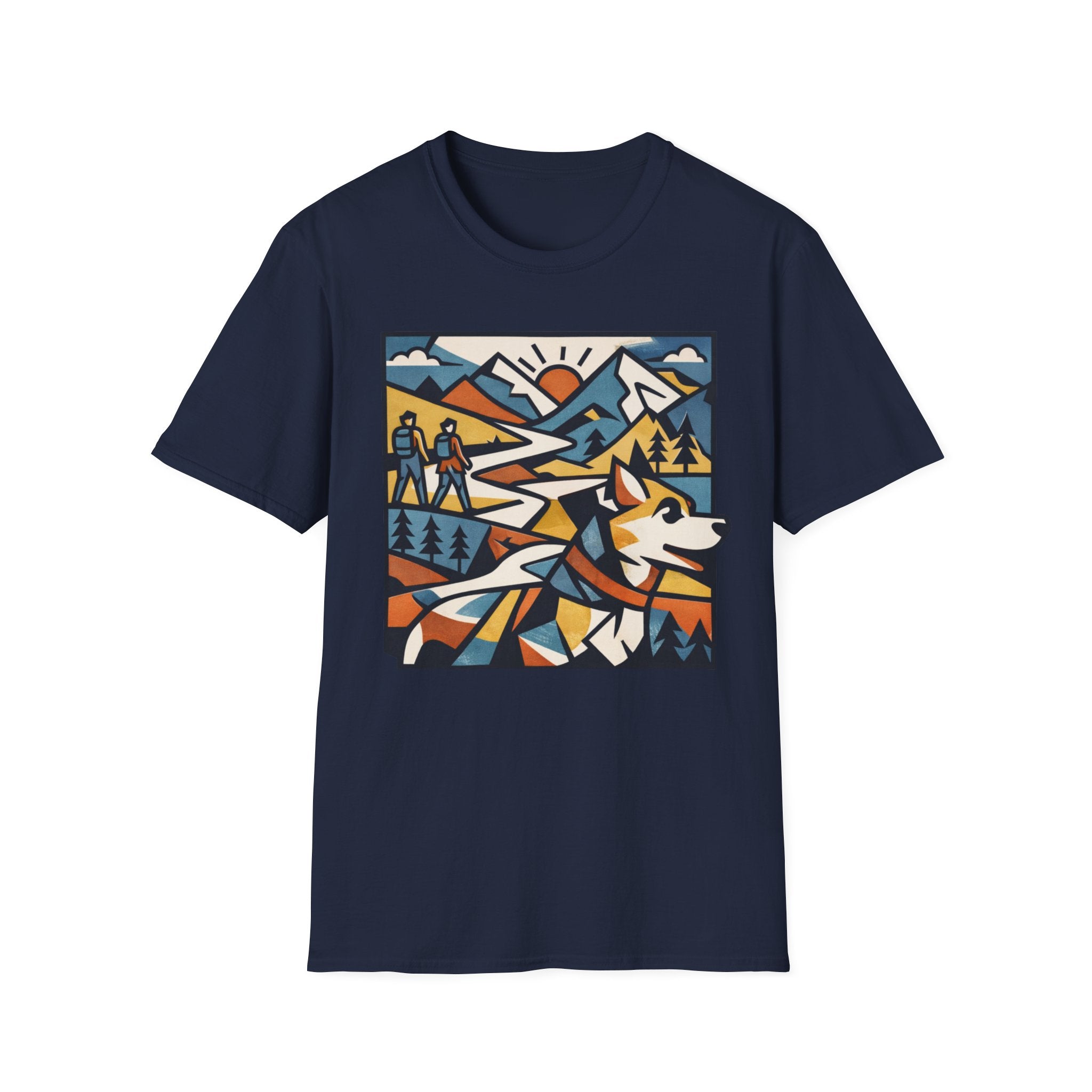 Geometric Mountain Dog T-Shirt