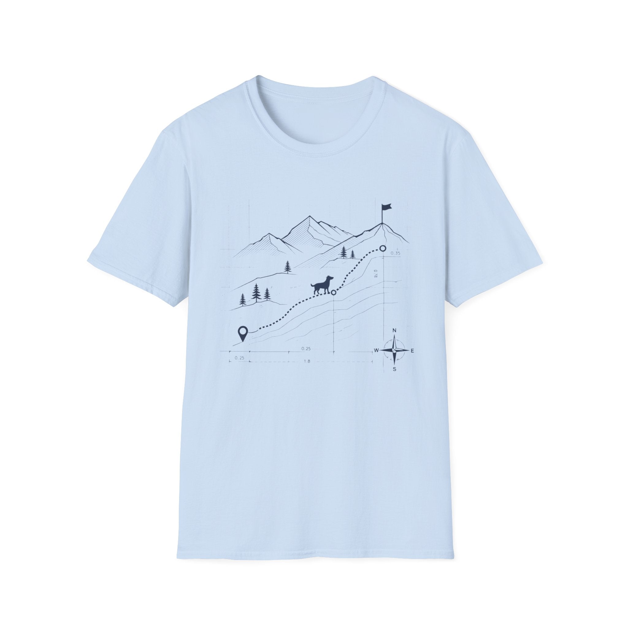 Topographical Trail Dog T-Shirt